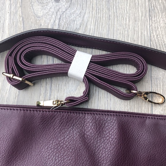 NWT Justfab Purple Hobo Style Bag with strap - Picture 4 of 7